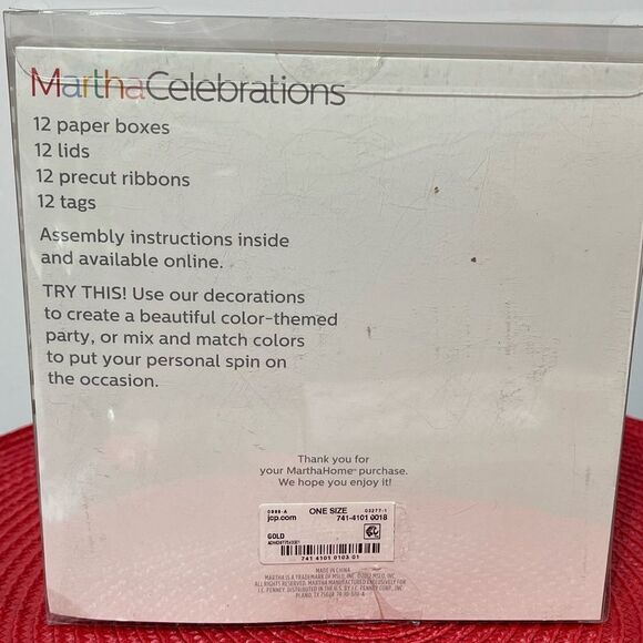 Martha Stewart Matchbox Celebrations 12 box kit Gold and Cream NWT - Picture 3 of 5